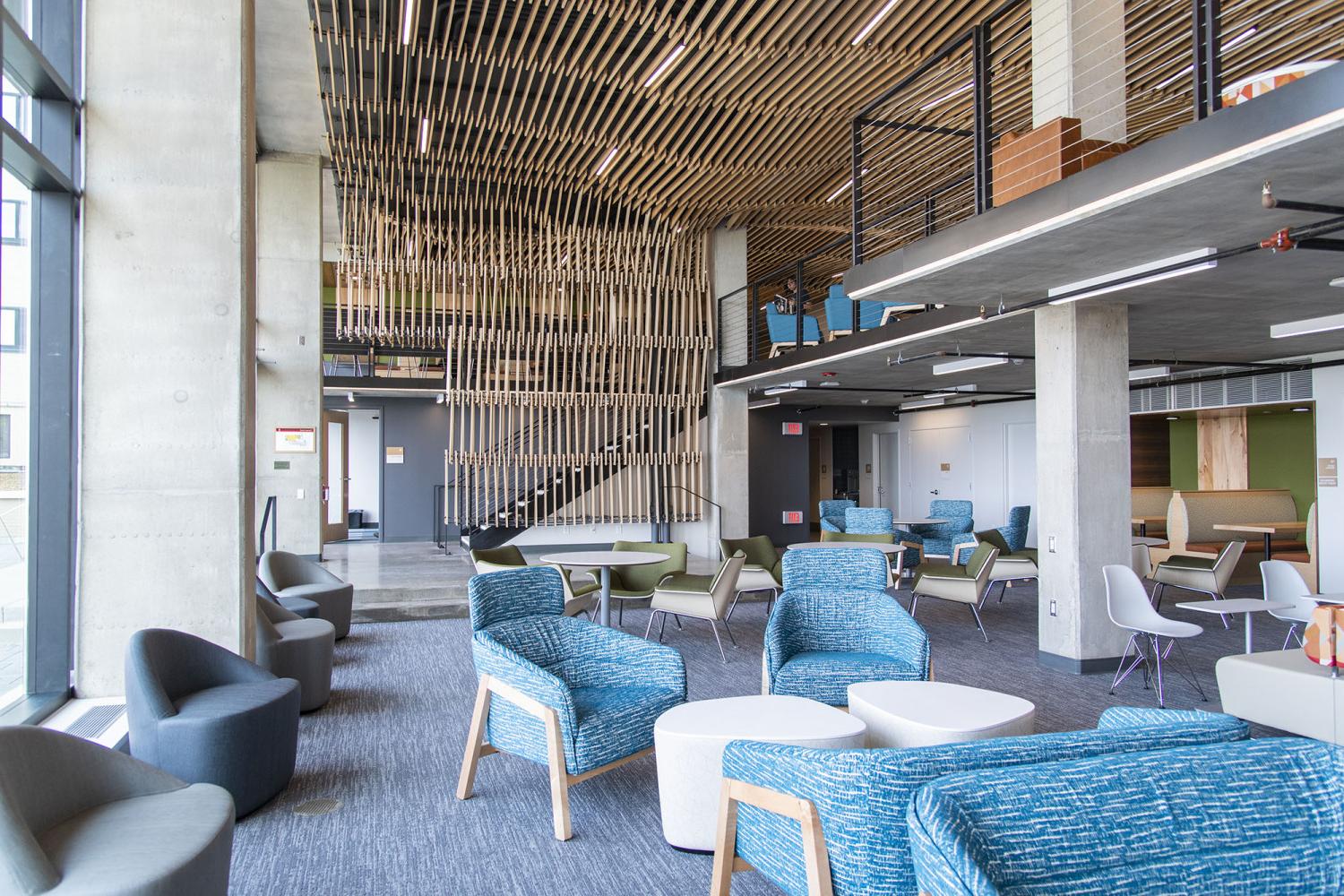 The Tower Residence Hall offers a lounge on every floor.